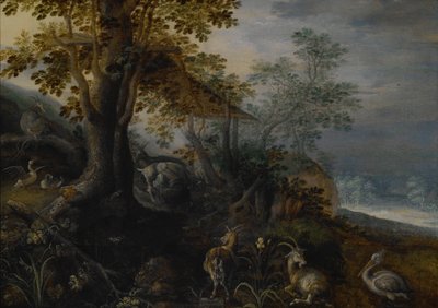 Landscape with Animals by Roelant Saverij